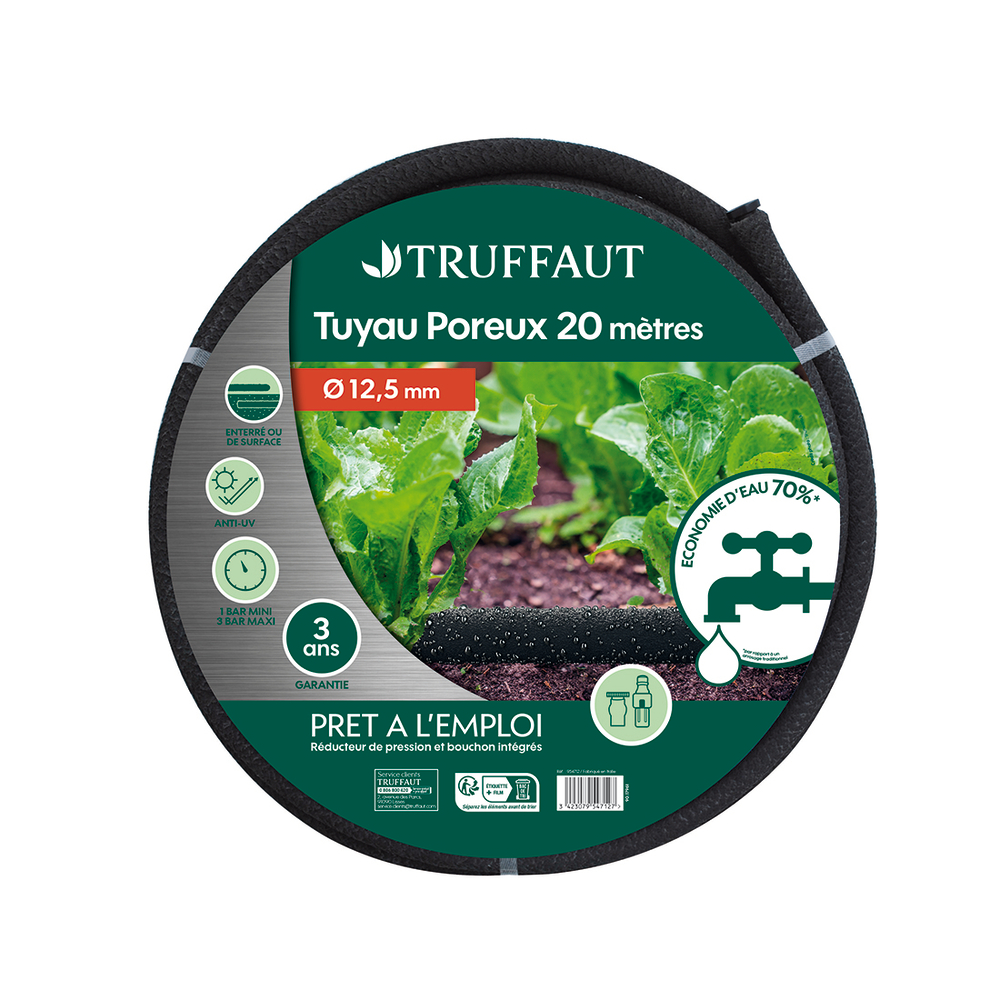 TUYAU POREUX 20M+BOUCHON-(1026046)