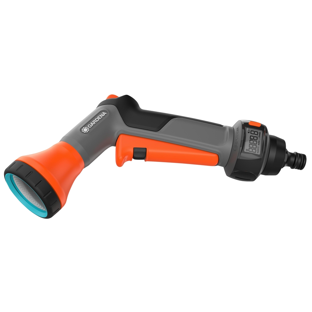 Pistolet d'arrosage à débit réglable avec compteur d'eau AquaCount