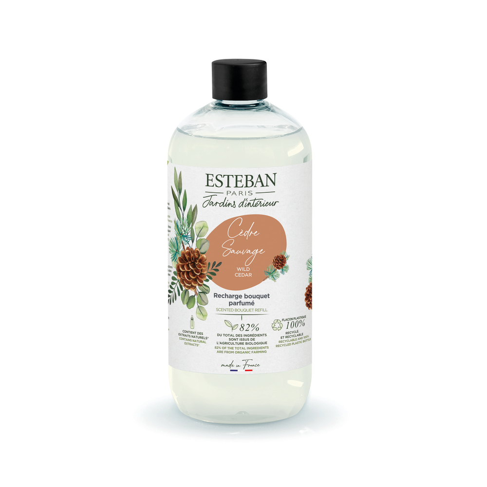 Recharge pour bouquet parfumé Cèdre sauvage - 500 ml