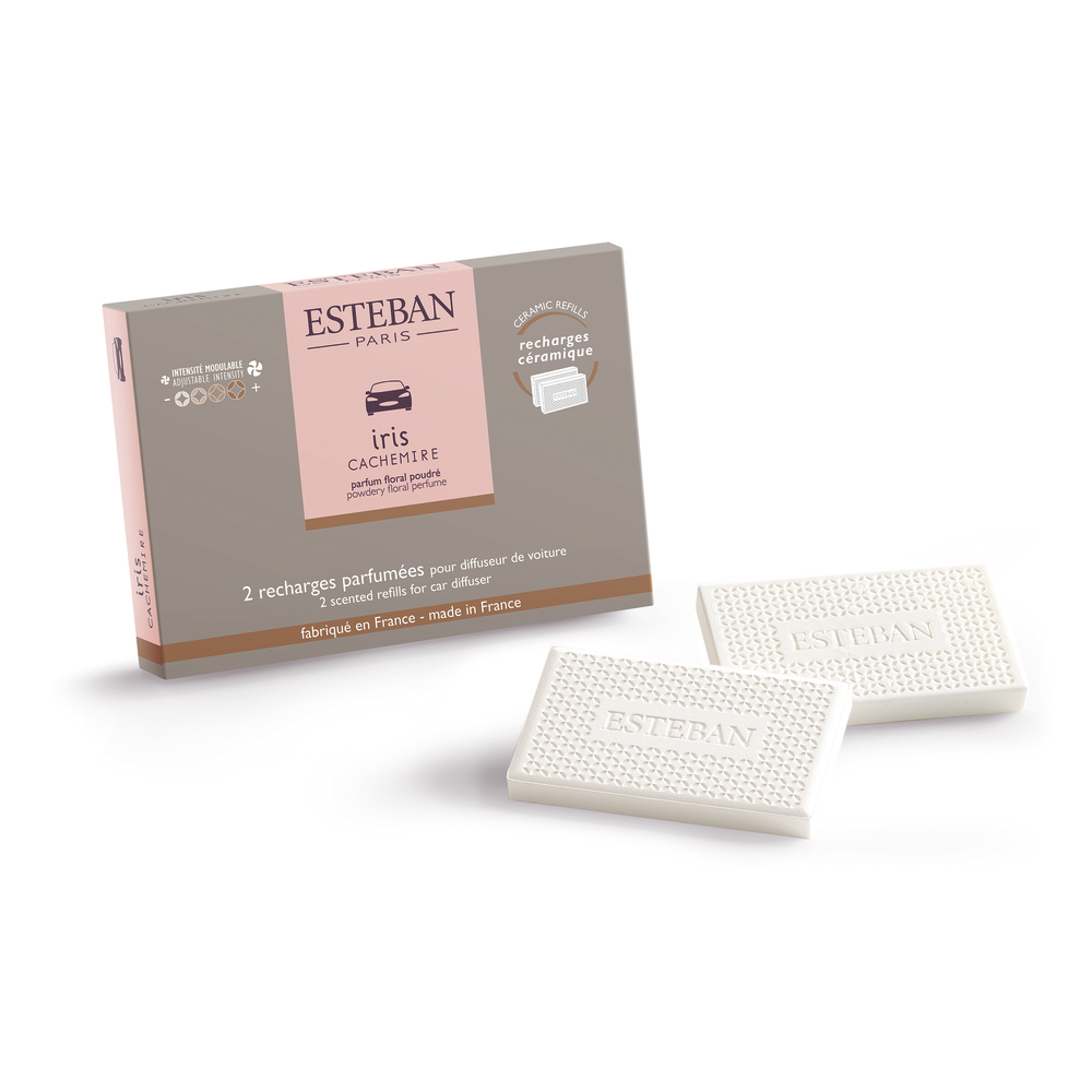 Recharge pour diffuseur de voiture Iris cachemire en céramique - x2