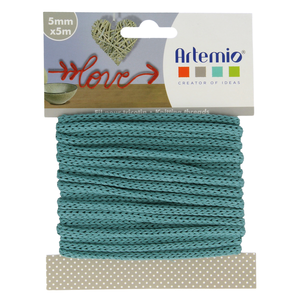 Fil pour Tricotin 5mm x 5m turquoise