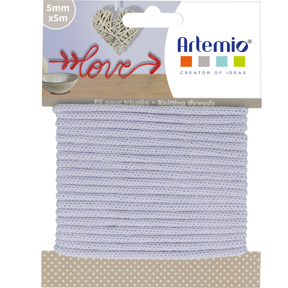 Fil pour Tricotin 5mm x 5m lilas