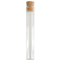 Tube à essai en verre et bouchon en liège - 2.5x10cm