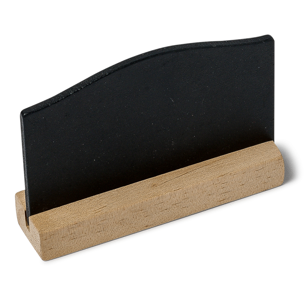 4 ardoises bois sur socle - l.7,6xL.5,1cm