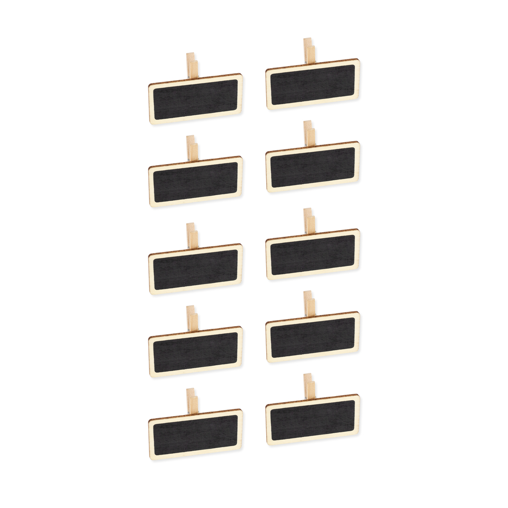 10 pinces ardoise en bois naturel - 4,1x2,2cm