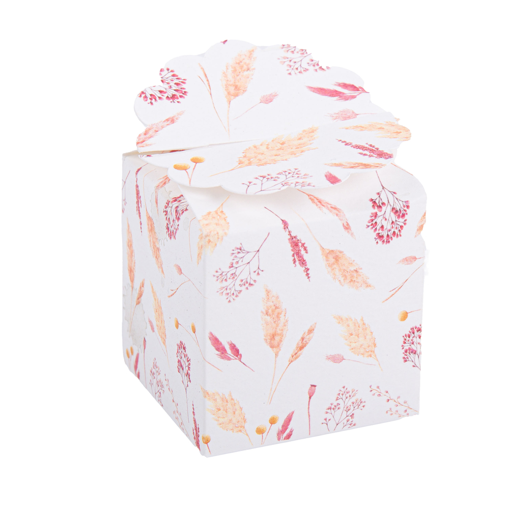 10 contenants feston Fleurs sauvages colorées-5x5x5cm