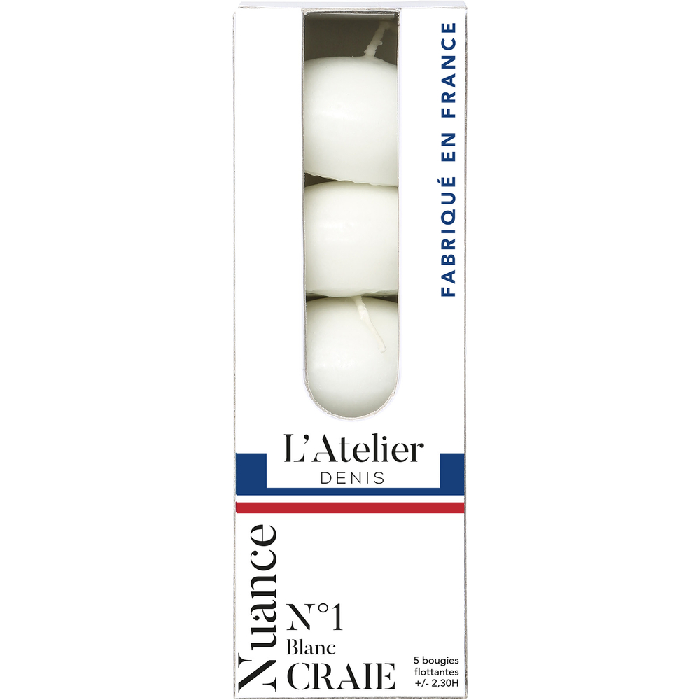 5 Bougies flottantes, Blanc