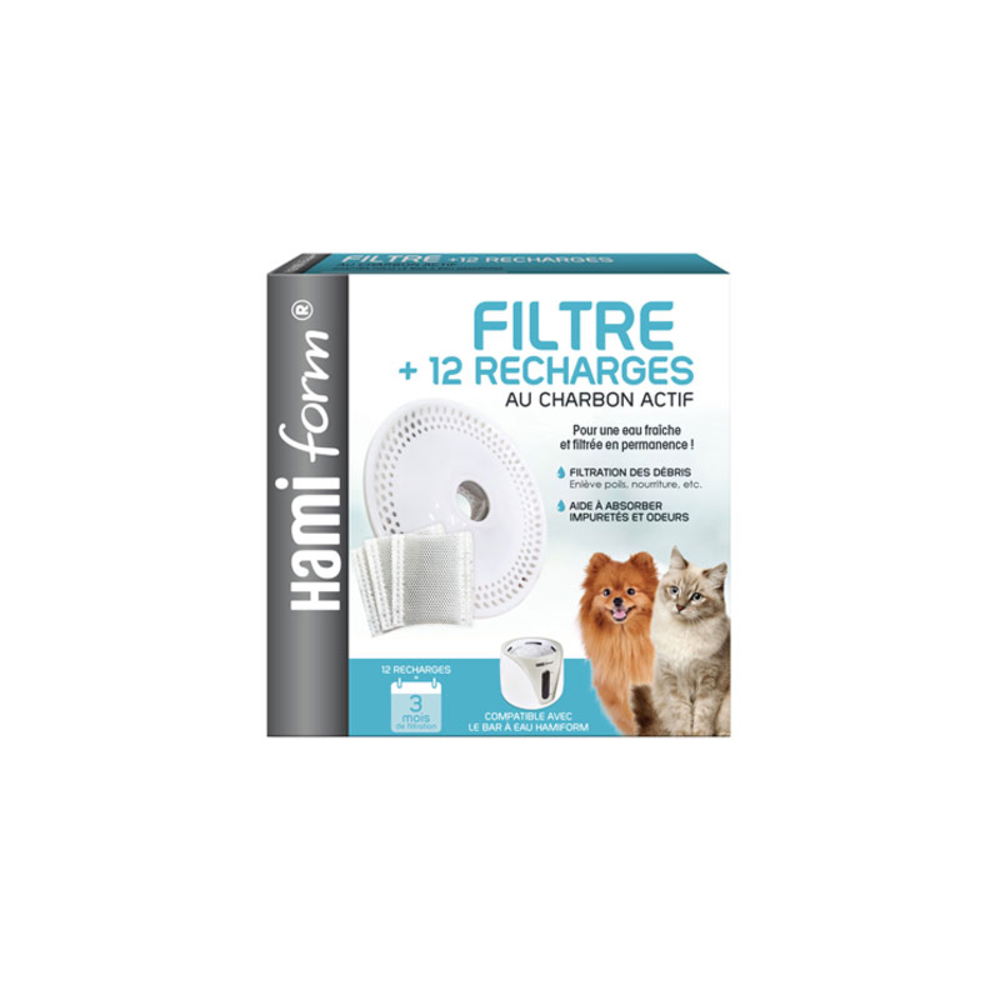 Filtre au charbon actif + 12 recharges