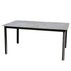 Table de jardin SANTORIN en aluminium grise anthracite - 150x90x72 cm