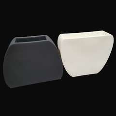 Pot Heart rectangle en polyéthylène gris - 100 x 30 x 80 cm