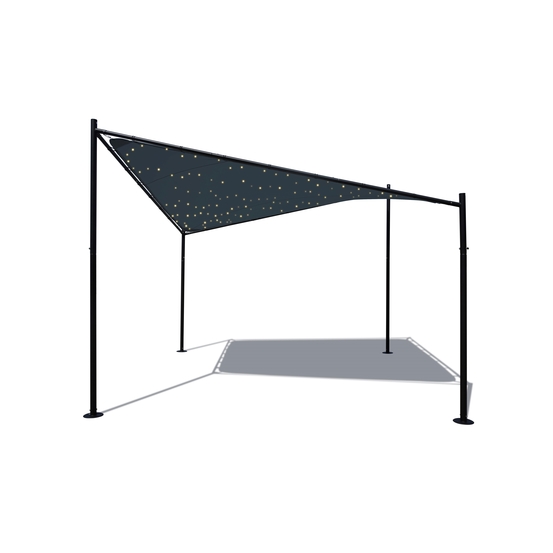 Tonnelle toile tendue NassauCiel Étoilé 3,5 x 3,5 m
