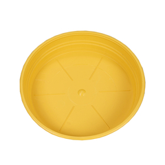 Soucoupe Soleilla ronde en polypropylène 100% recyclable jaune D.15cm
