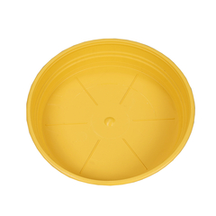 Soucoupe Soleilla ronde en polypropylène 100% recyclable jaune D.17cm