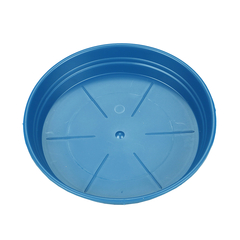 Soucoupe Soleilla ronde en polypropylène 100% recyclable bleue D.22cm