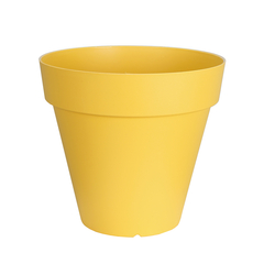 Pot Soleilla rond en polypropylène 100% recyclable jaune Ø.20 H.18cm
