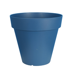 Pot Soleilla rond en polypropylène 100% recyclable bleu Ø.25 H.22cm
