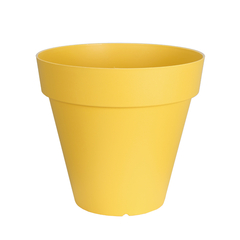 Pot Soleilla rond en polypropylène 100% recyclable jaune Ø.25 H.22cm