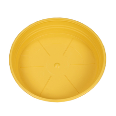 Soucoupe Soleilla ronde en polypropylène 100% recyclable jaune D.35cm