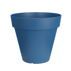 Pot Soleilla rond en polypropylène 100% recyclable bleu Ø.30 H.27cm