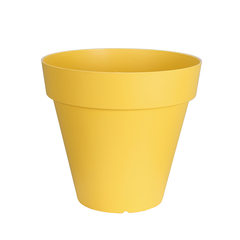 Pot Soleilla rond en polypropylène 100% recyclable jaune Ø.30 H.27cm