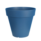 Pot Soleilla rond en polypropylène 100% recyclable bleu Ø.40 H.36cm