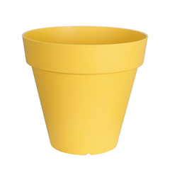 Pot Soleilla rond en polypropylène 100% recyclable jaune Ø.40 H.36cm