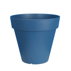 Pot Soleilla rond en polypropylène 100% recyclable bleu Ø.50 H.45cm