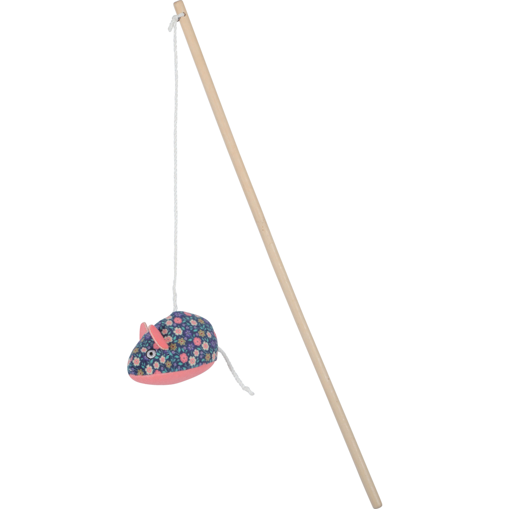 Jouet Ethi'cat pour chat fleur canne à pêche souris