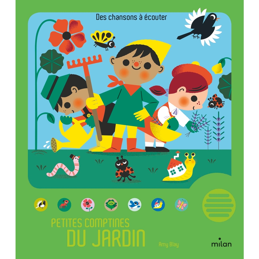 Livre pour enfant sonore, petites comptines du jardin