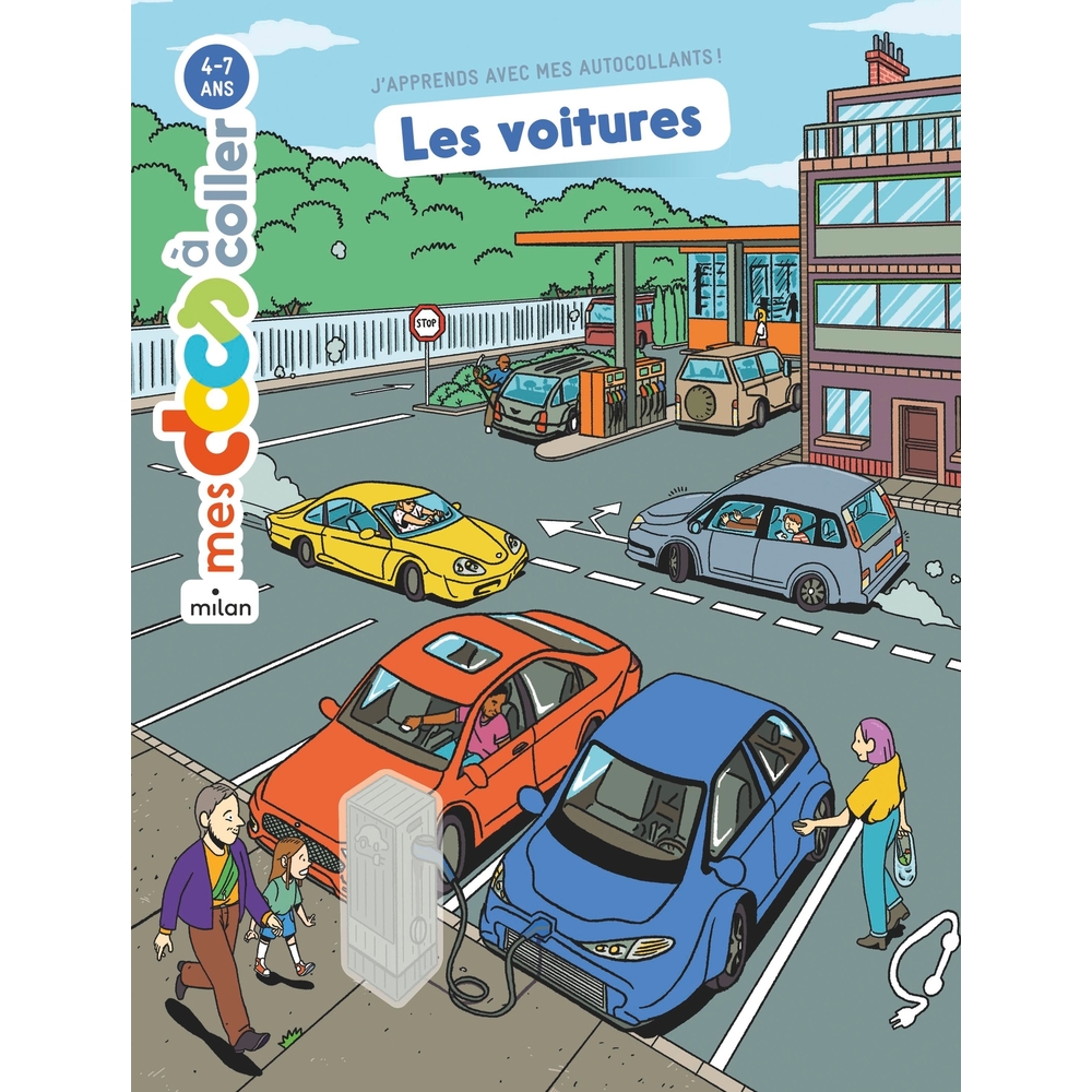 Livre pour enfant, docs à coller : les voitures