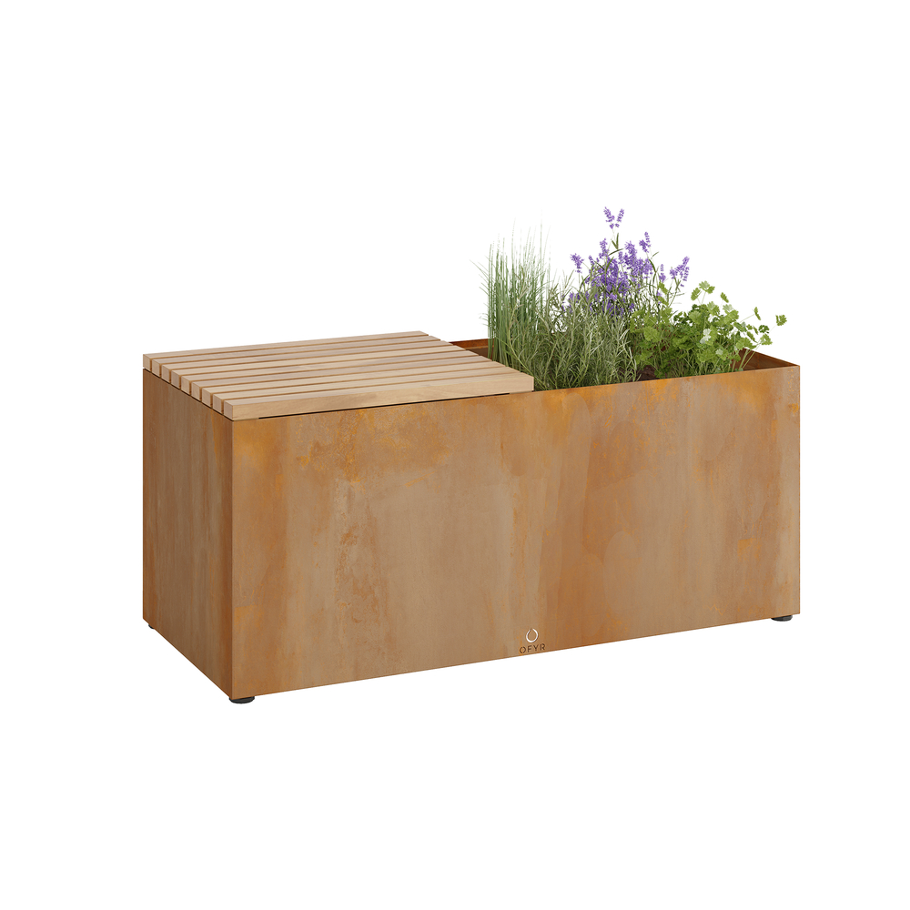 Barbecue Island Corten 100 Bois Céramique Gris Anthracite
