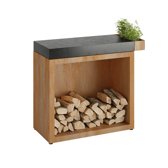 Bac rangement Block Storage 90 Corten Céramique Gris Anthracite