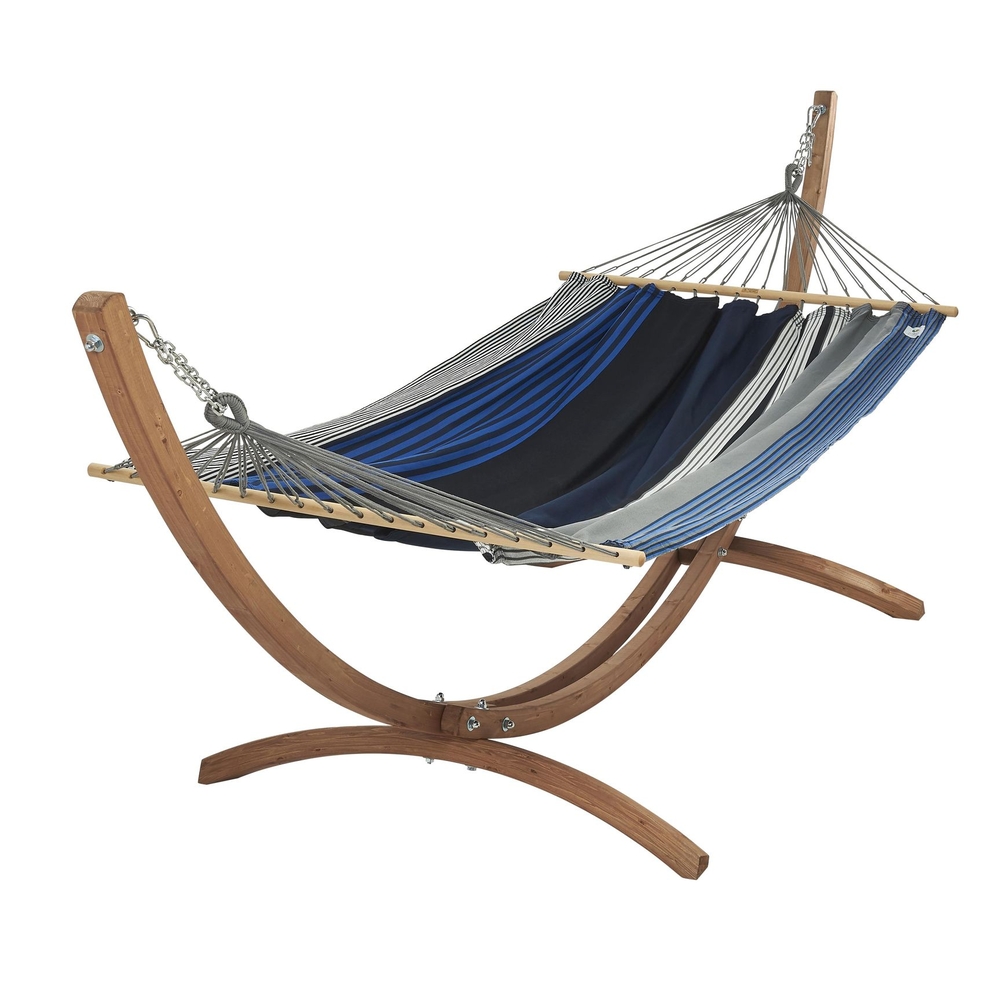 Set EsKapade Curacao - Hamac et son support en bois 320x125xH.128cm