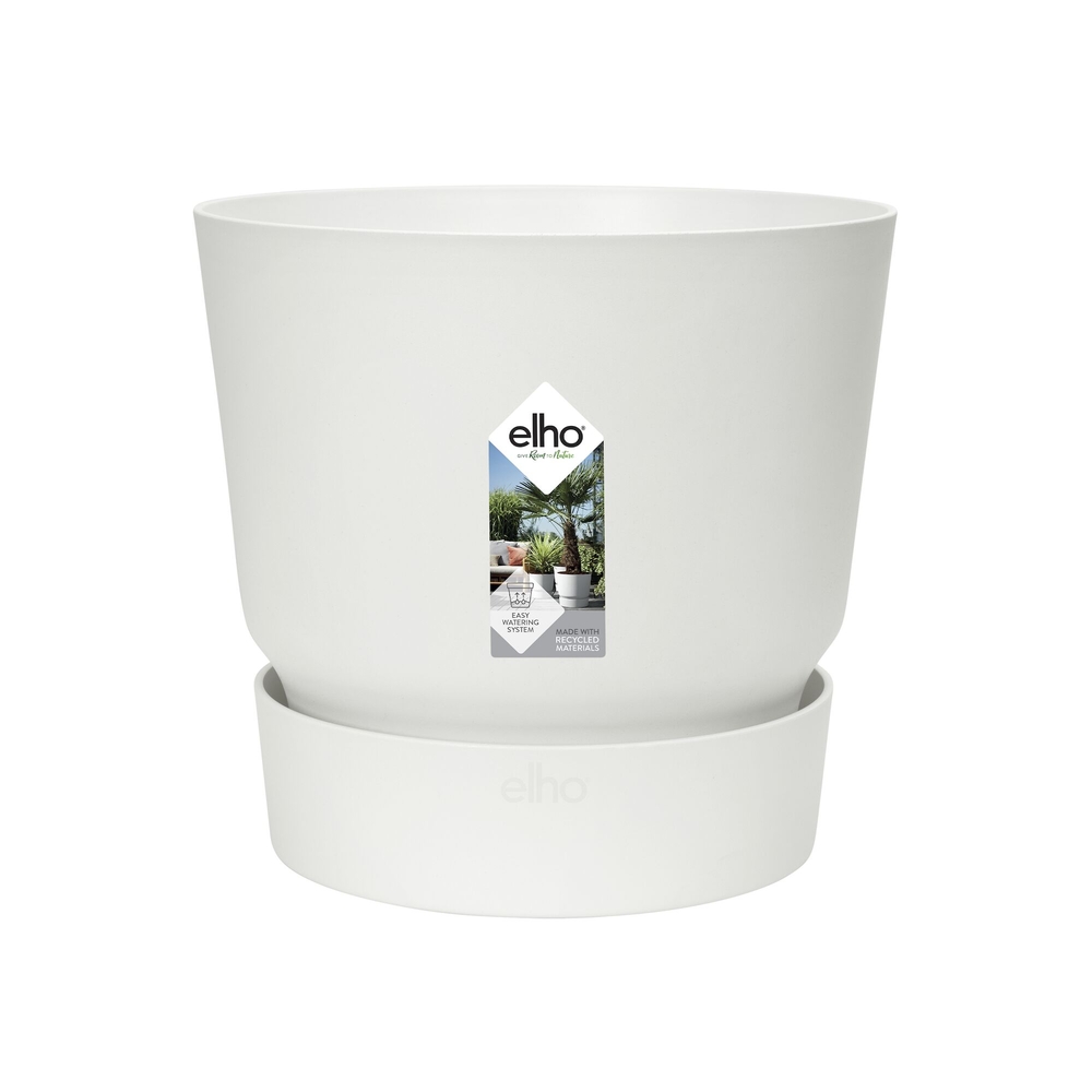 Pot de Fleurs Greenville Rond 14 Blanc - Ø14xH.13,4cm