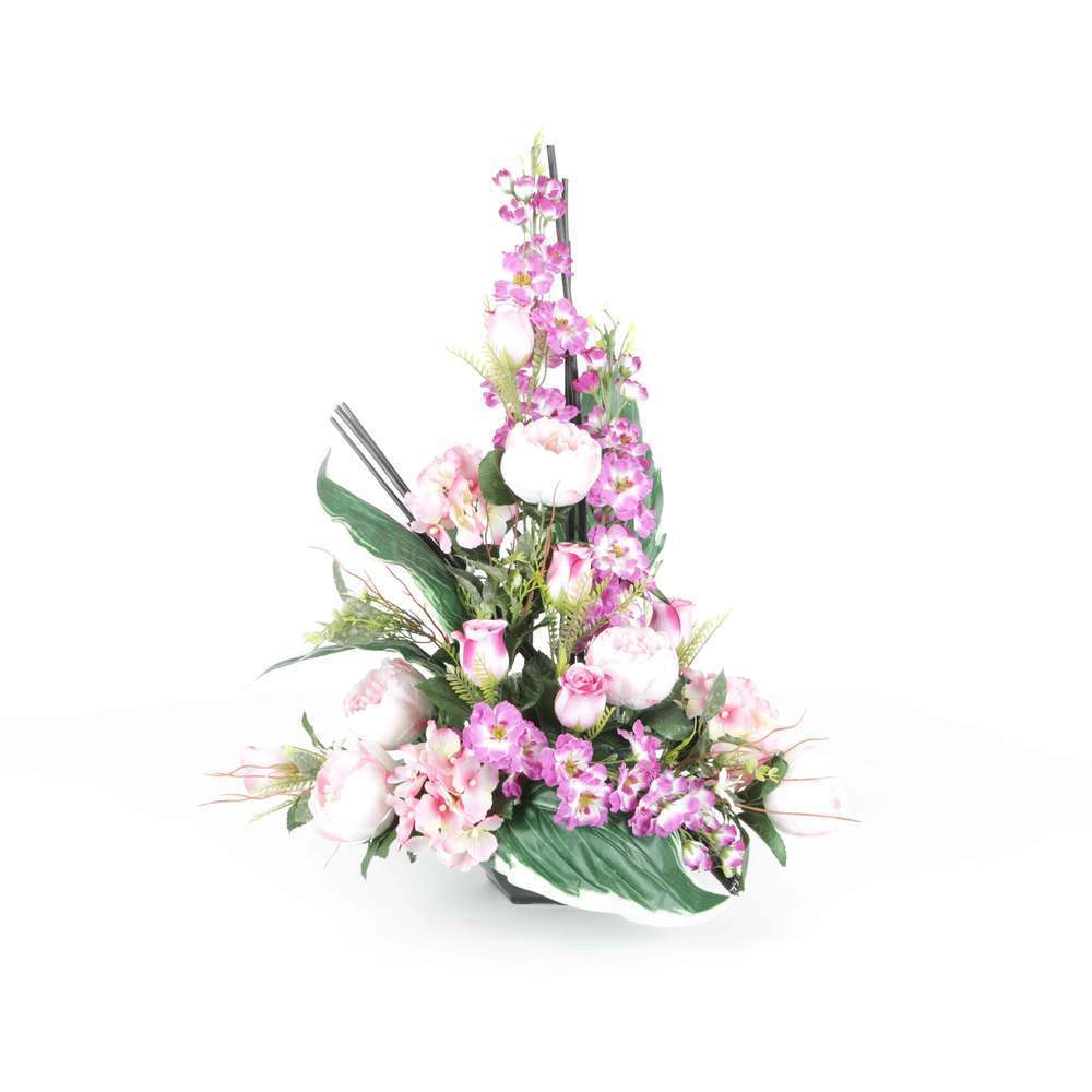 Fleurs artificielles - coupe florale assort. de couleurs D.66 H.52cm