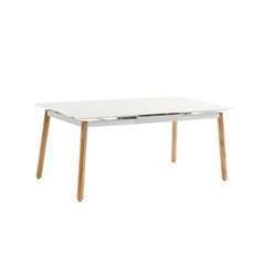 Table de jardin ligne ALICANTE en aluminium blanc 160/200x80x76cm