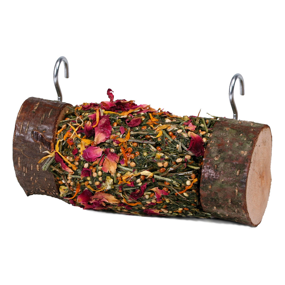 Rouleau persil et fleurs à suspendre pour rongeur 120g