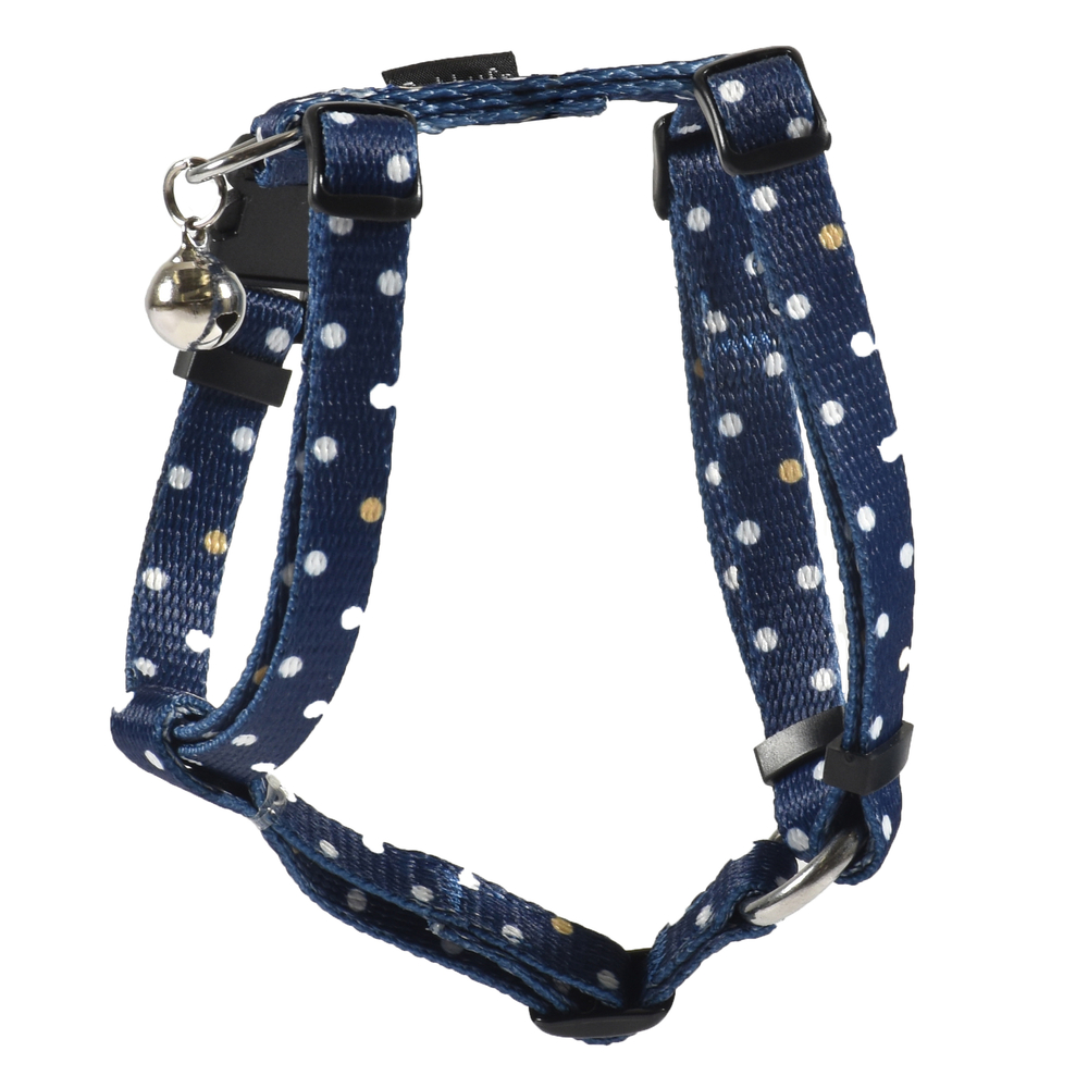 Harnais et laisse pour chat 'Pretty', coloris marine - L.70cm