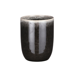 Gobelet Tabo en grès noir - H.10xD.7,5cm