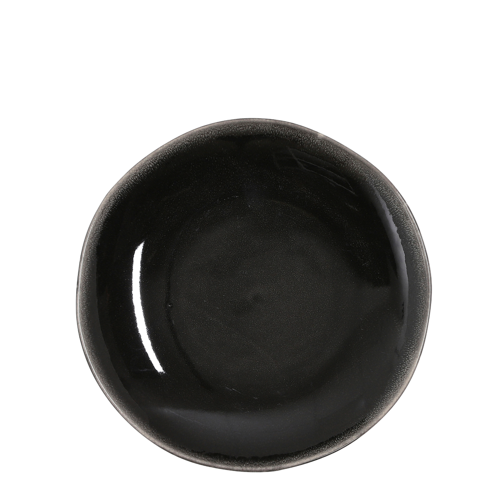 Assiette noire Tabo petit-déjeuner- D.20,5cm