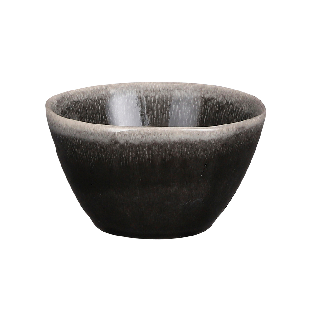 Bol en grès noir Tabo - H.5xD.11cm
