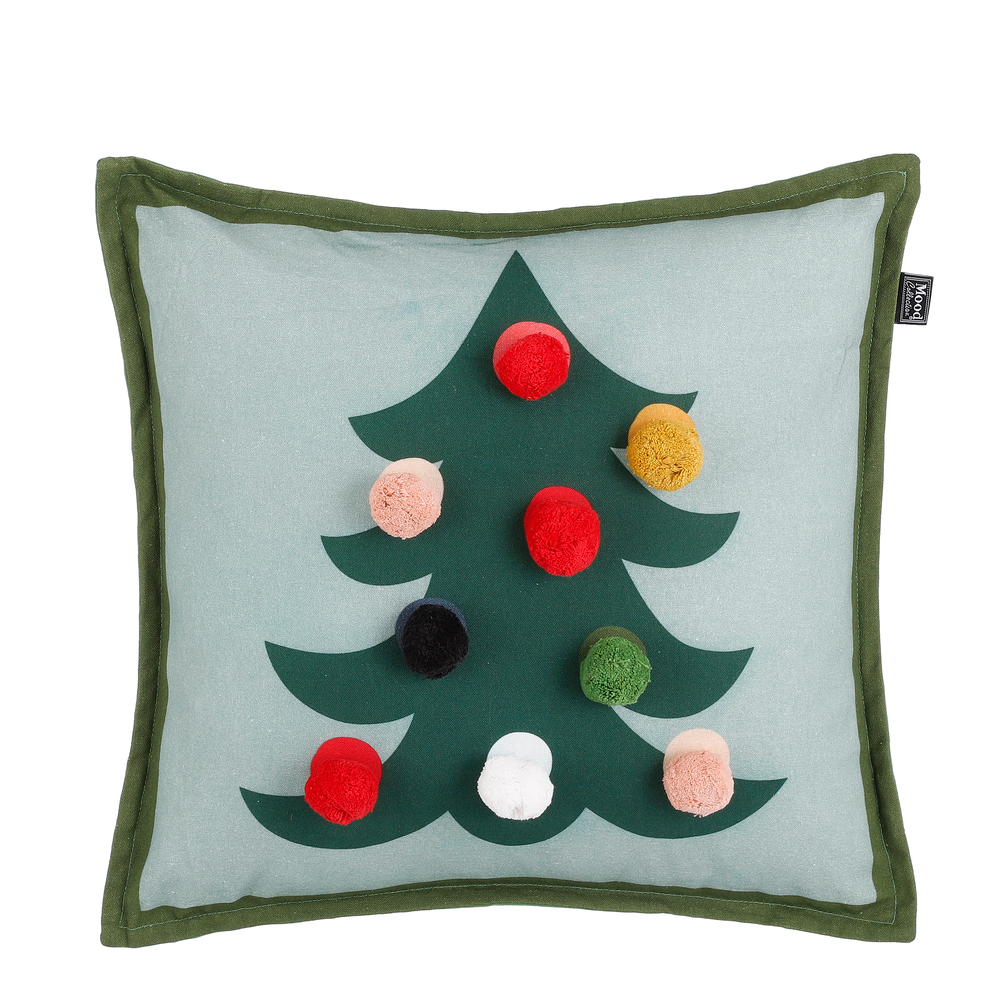 Coussin Sapin de Noël vert - 45x45x10cm