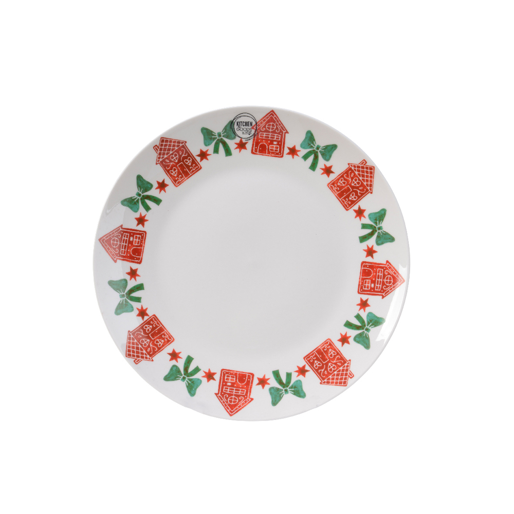 Assiette traditionnelle maison plate en porcelaine - D.26,8cm