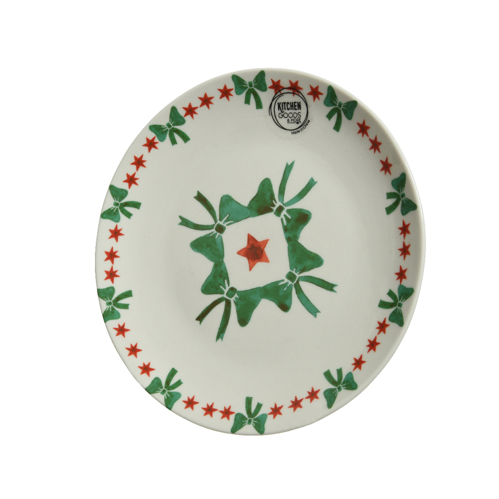 Assiette traditionelle à petit dejeuner en porcelaine - D.19cm
