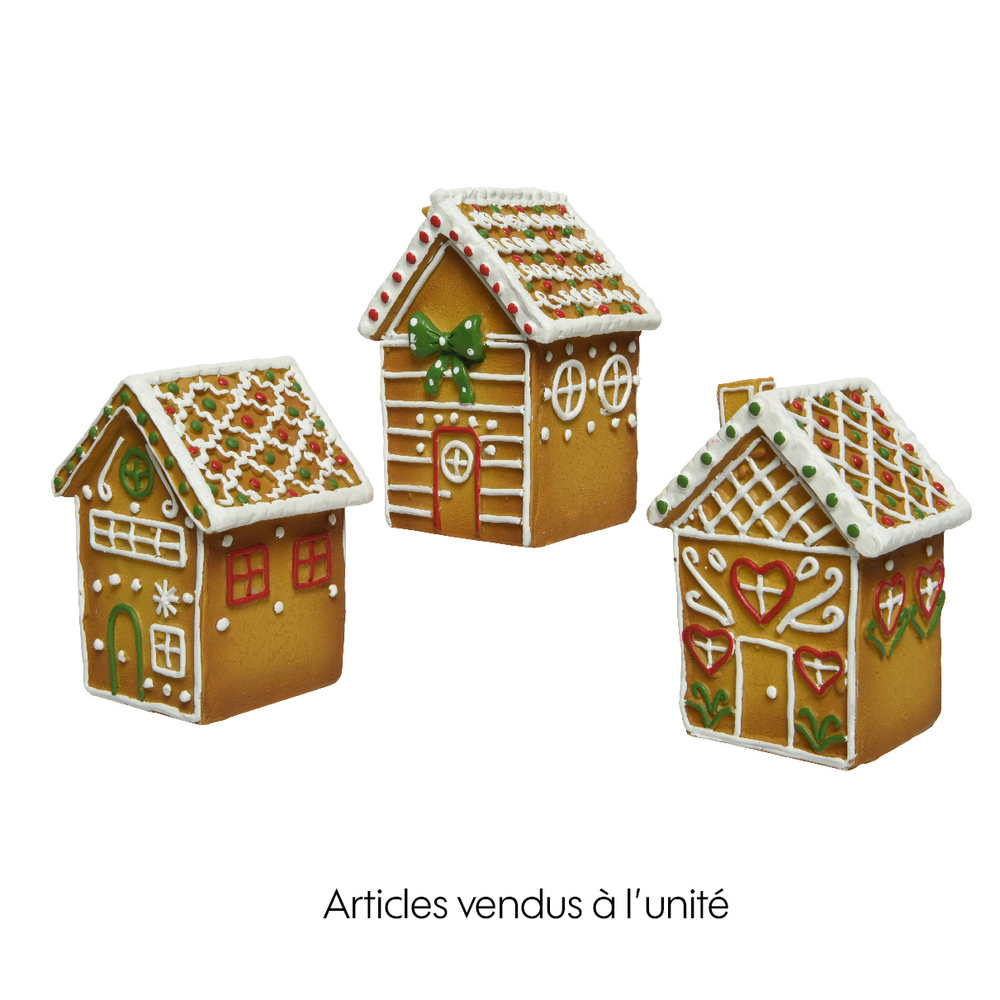 Décor Maison pain d'épices en polyrésine - H.12,7cm