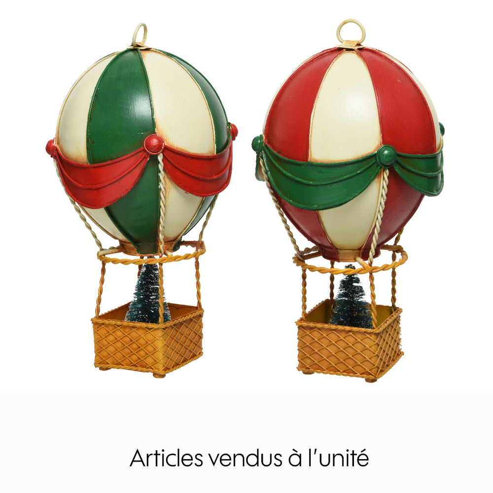 Décor de Montgolfière en fer à supendre - H.24cm 