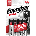 Piles alcalines Energizer Max AA/LR06, pack de 4