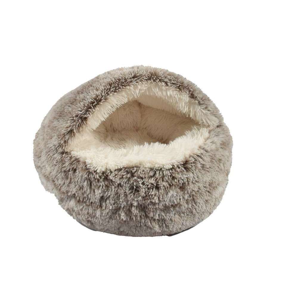 Panier Bulle ''Poilu'' gris pour chien Ø50cm S