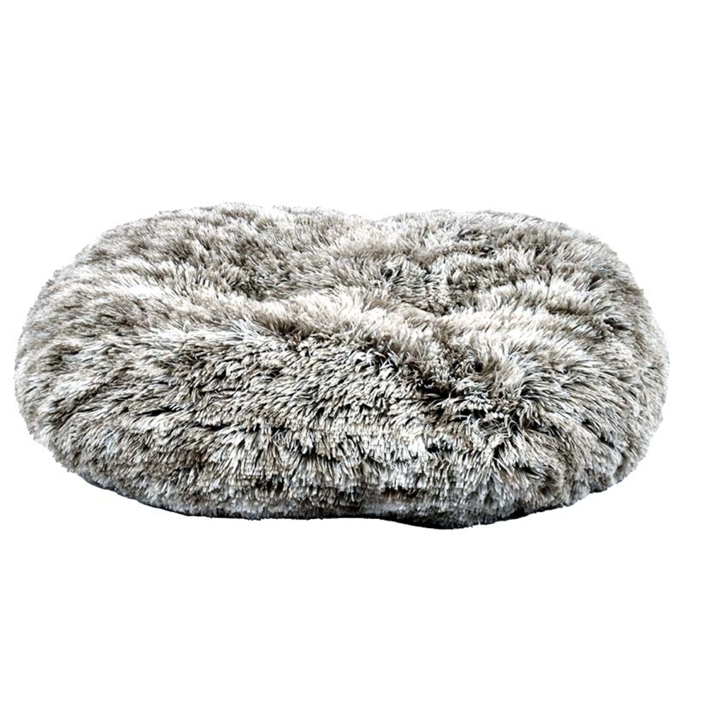 Coussin pour chien oval ''Poilu'' bicolore 73x58cm