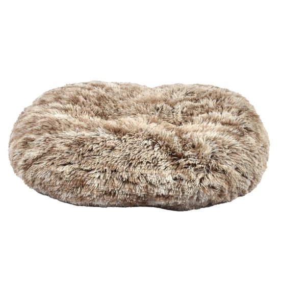 Coussin pour chien oval ''Poilu'' bicolore 65x56cm